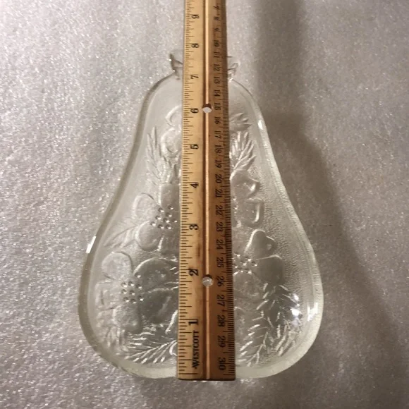 Crystal pear shaped candy / jewelry dish - Picture 4 of 6